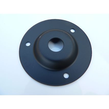 1/4" Jack Socket black Steel round mounting plate for loudspeaker cabinet