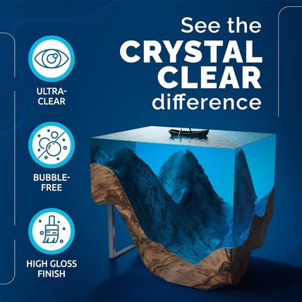 CRAFT RESIN 1.5 Gallon Crystal Clear Deep Pour Epoxy Resin Kit with Pumps - Food