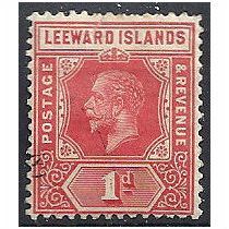 Leeward Islands 1921 SG60 1d Carmine-Red Mounted Mint ..