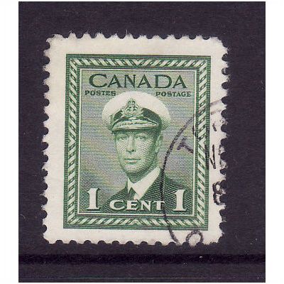 CANADA 1942 1c GREEN SG 375 FINE USED