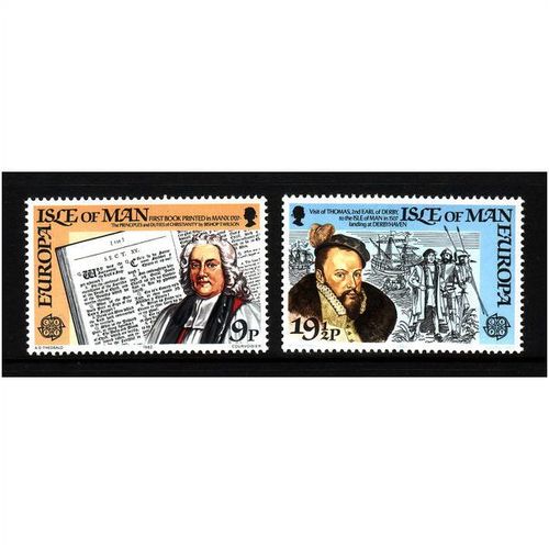 ISLE OF MAN 1982 EUROPA ( HISTORIC EVENTS ) SG 216 / 217 SET 2 VALS U/M MINT