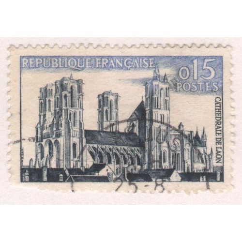 France Stamps 1960 - SG 1454 - 15f Cathedrale le Laon - used
