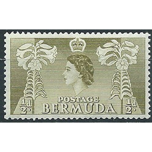 Bermuda 1953 SG135 1/2d Olive-Green Mounted Mint . ..