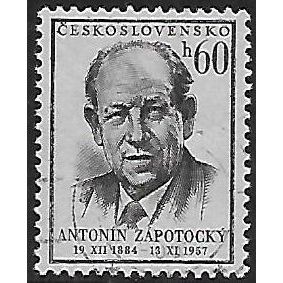 Mi 1049: 60 h. black Death of President Antonin Zápotocký.