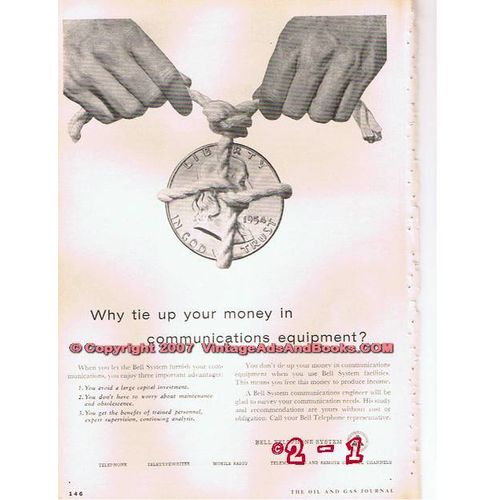 BELL TELEPHONE SYSTEM 1955 TTY Mobile Remote Control vintage ad