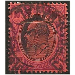 Transvaal 1902 SG255 10/- Black & Purple/Red Fine Used . .. .