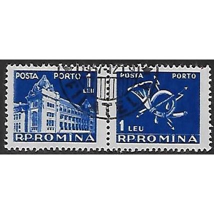 Po Mi 106: 1 L. cornflower blue Postage Due Stamp: G.P.O. and Posthorn