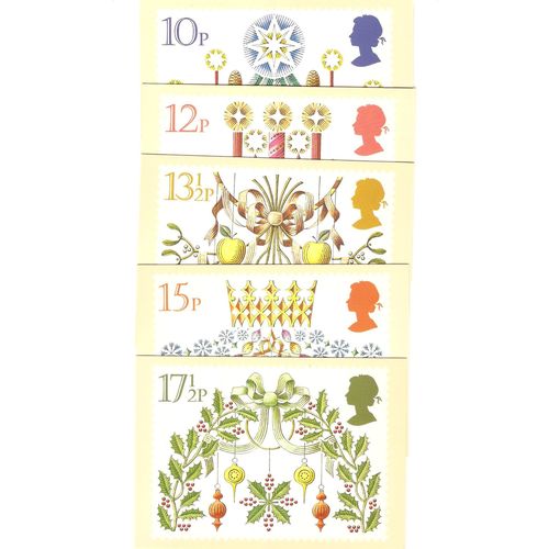 PHQ cards x 5 mint loose Christmas 1980 set