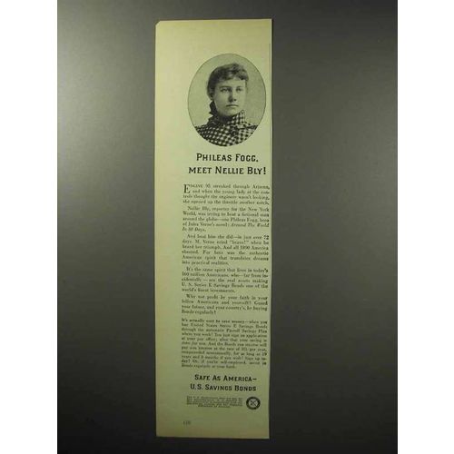 1955 U.S. Savings Bonds Ad - Nellie Bly