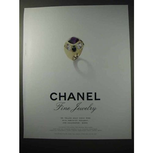 1998 Chanel Coco Ring Jewelry Ad