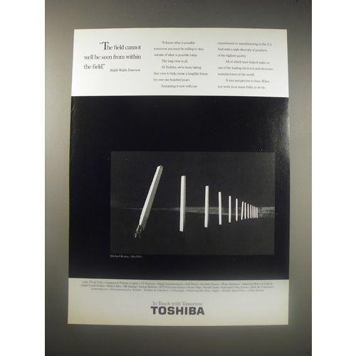 1990 Toshiba Ad - photo by Michael Kenna, Tilted Poles
