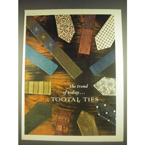 1963 Tootal Ties Ad - The trend of today..