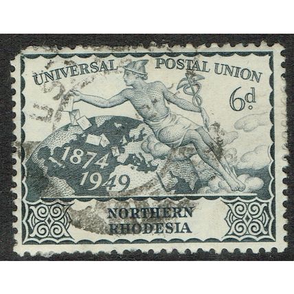 Northern Rhodesia 1949 75th Anniversary of UPU 6d Grey SG52 GU