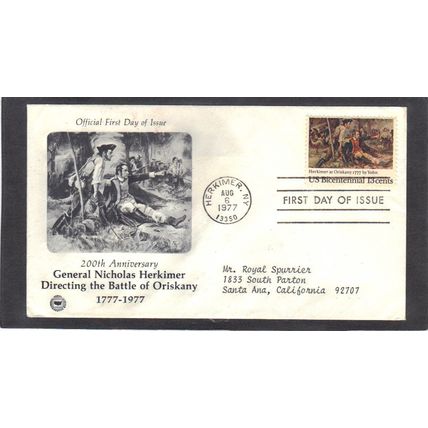 FDC PCS 1722 13c Oriskany (Cachet-Typed/A) CV41855