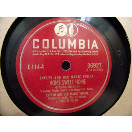 Evelyn and Her Magic Violin-10" 4 LPs-1947-EX/VG. *Columbia C-114