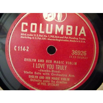 Evelyn and Her Magic Violin-10" 4 LPs-1947-EX/VG. *Columbia C-114