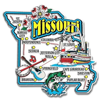 Missouri Jumbo State Map Fridge Magnet