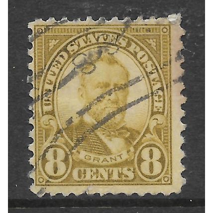 USA 1923 8c GRANT OLIVE GREEN SG 568 FINE USED#