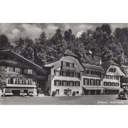 Brienz Hotel Pension Kreuz Switzerland RPC Postcard