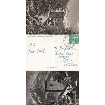 Adelboden Kirche 3x Switzerland Real Photo Postcard s