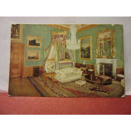 STATE BEDROOM, WINDSOR CASTLE, unused antique postcard R. Tuck 'Oilette' =