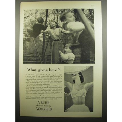1955 Warner's A'Lure Bra Ad - What gives here?