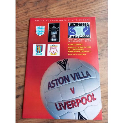 1996 FA Cup Semi Final Programme & Ticket – Aston Villa vs Liverpool
