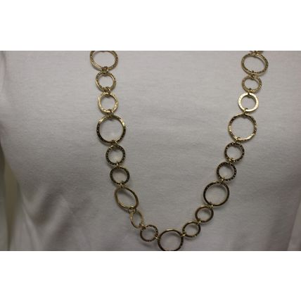 Chico's gold tone necklace, 37", chain links