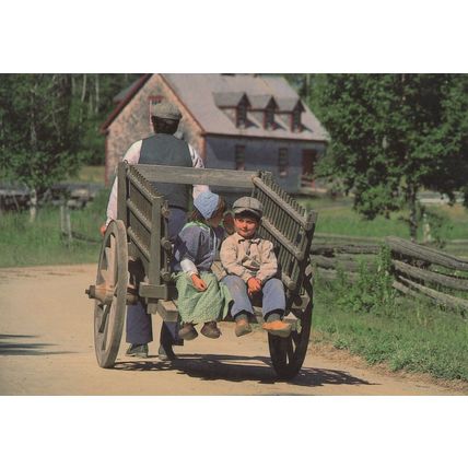 Village Historique Acadien French Children Transport Postcard