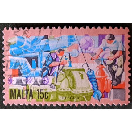 Stamp Malta SG677 1981 15c Energy Used