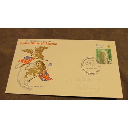 Stuarts 1976 GB FDC Cover - United States of America Bi-Ceentenary