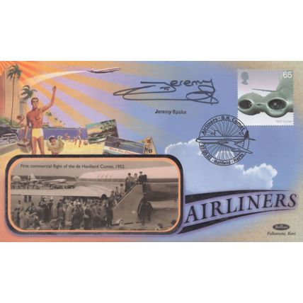 Jeremy Spake of Airport 1952 De Havilland Comet Hand Signed FDC