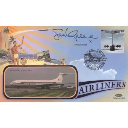 Sarah Greene TV Holiday Show Vickers Plane Hand Signed FDC