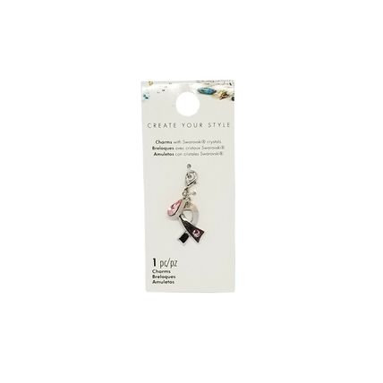 Create your Style Charm with Swarovski Crystal - Breast Cancer Awareness