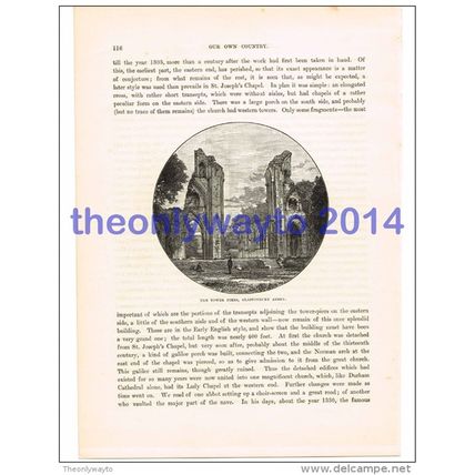 Tower Piers, Glastonbury Abbey, Somerset, England, Book Illustration (Print), 18