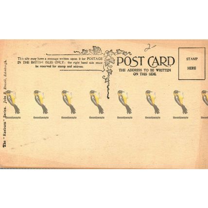Roslyn Chapel, Edinburgh, Part Divided Back, Raeburn John Russell Postcard