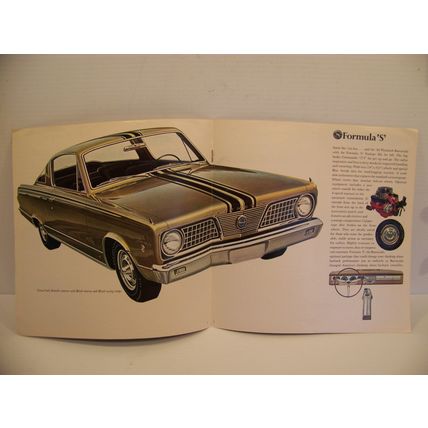 1966 PLYMOUTH BARRACUDA SALES BROCHURE ORIGINAL