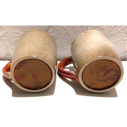 2 Snowman Christmas Mugs Ceramic 12 oz Holiday Hot Cocoa Coffee Tea Hot Cider
