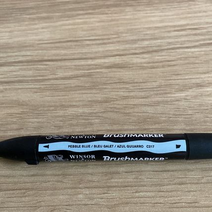 Winsor & Newton : Brush (Pro)Marker : Pebble Blue