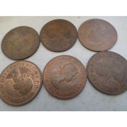 UK / GB - 30 - 1d (one penny) coins - dated 1967 #2
