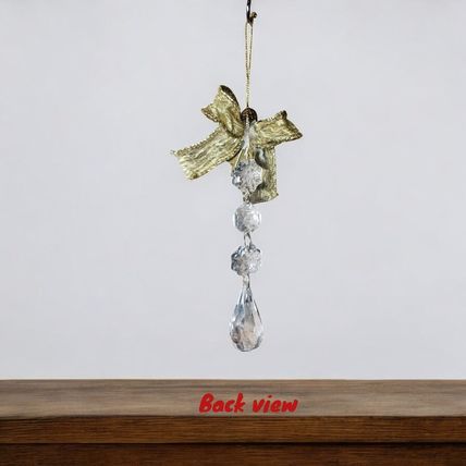 Vintage Ornament Bundle of 2 - Crystal Suncatcher, Bird Feeder