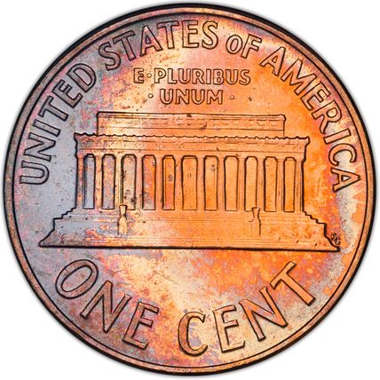 1959-P LINCOLN MEMORIAL CENT PENNY UNIQUE COLOR TONED COIN