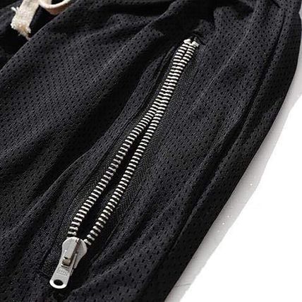 Mens Mesh Breathable Sports Shorts Gym Fitness Running Basketball Zip Pocket