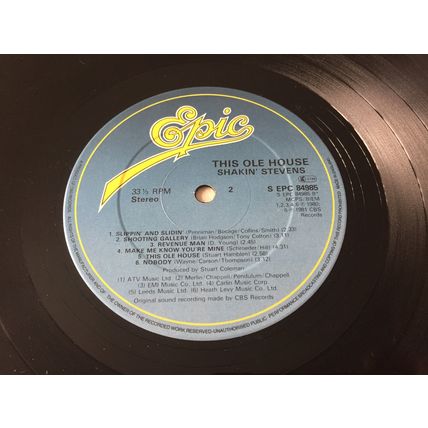 Shakin' Stevens THIS OLE HOUSE (1980 12" Vinyl LP Record album) Shakey
