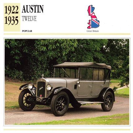 Collectors Club card. Classic Cars. Austin Twelve