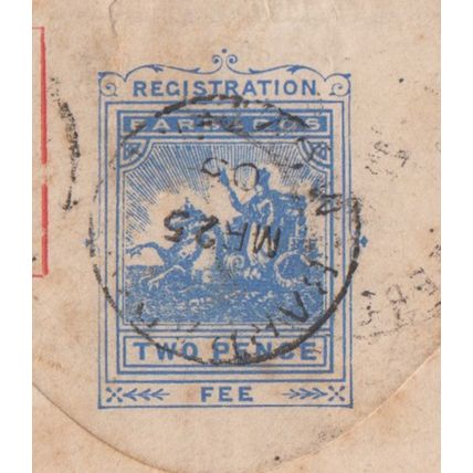 BARBADOS Registered cover 23 Avril 1905 to Galle, Ceylon - backstamped