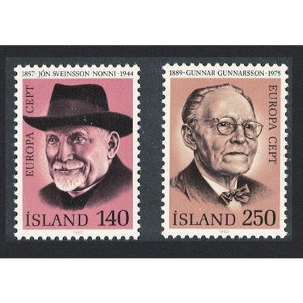 Iceland Europa Famous People 2v 1980 MNH SG#586-587