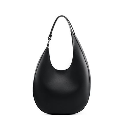 Women Tote Bag Handbags Genuine Leather Fashion Hobo Shoulder Bags Black