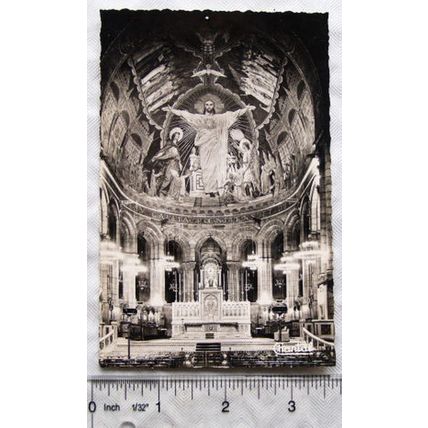 old postcard Paris, Sacre Coeur, Le Choeur et la Mosaique