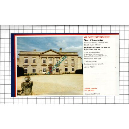 Cirencester Gloucestershire / Sherborne Dorset - 1994 House Sale Advert